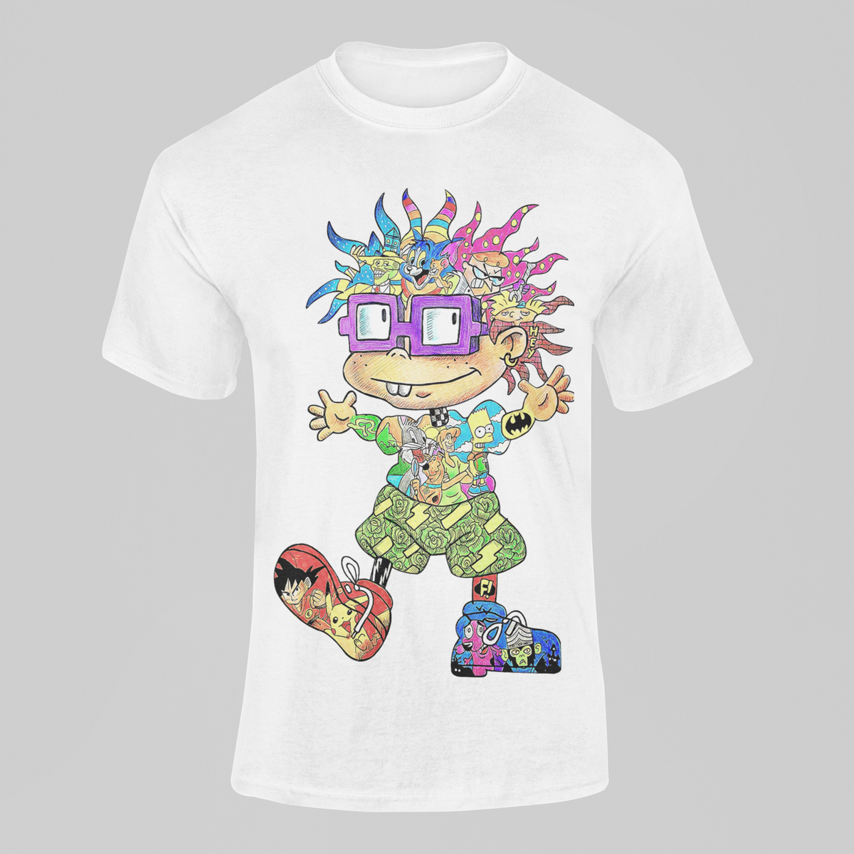 90s Nostalgia Mashup Graphic T-Shirt